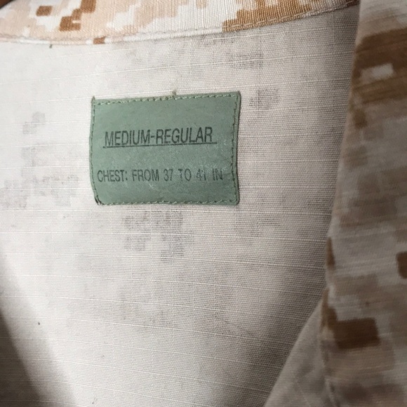 SAND DESERT DIGI CAMO MARINE CAMOUFLAGE TAN & BROWN MENS JACKET MEDIUM - Picture 4 of 7